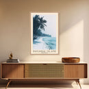 Dhigurah Island, Maldives Watercolor Print, Vacation Gift, Maldives Wall Art, Beach Painting, Beach Decor, Large Wall Art, Wood Frame Art