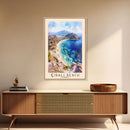 Çıralı Beach, Turkey Watercolor Print, Vacation Gift, Turkey Wall Art, Beach Painting, Beach Decor, Large Wall Art, Wood Frame Art