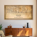 Denver map print poster canvas, Colorado map print poster canvas, Denver city map print poster canvas, framed road map art, office decor