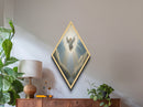 Angel Painting Print, Diamond Shaped Wall Art, Christian Decor, Angelic Art, Canvas Embossed Art Print