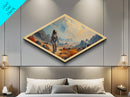 Astronaut Frontier Journey Diamond Shaped Canvas Textured Print space exploration art sci-fi galaxy wall art gift idea