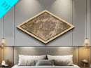 Arlington Diamond Shaped City Map, Custom Diamond Shaped Wall Art, City Map Canvas
