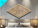 Saint Petersburg - Russia Diamond Shaped City Map, Custom Diamond Shaped Wall Art, City Map Canvas