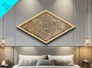 Austin Diamond Shaped City Map, Custom Diamond Shaped Wall Art, City Map Canvas