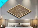 Bangkok - Thailand Diamond Shaped City Map, Custom Diamond Shaped Wall Art, City Map Canvas