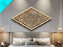 Denver Diamond Shaped City Map, Custom Diamond Shaped Wall Art, City Map Canvas