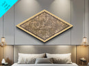 Fort Worth Diamond Shaped City Map, Custom Diamond Shaped Wall Art, City Map Canvas
