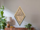 Hamburg - Germany Diamond Shaped Travel Poster, Custom Diamond Shaped Wall Art, City Map Canvas