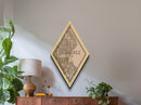 Milwaukee Diamond Shaped Travel Poster, Custom Diamond Shaped Wall Art, City Map Canvas