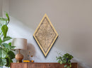 Moscow - Russia Diamond Shaped Travel Poster, Custom Diamond Shaped Wall Art, City Map Canvas