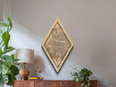 Sacramento Diamond Shaped Travel Poster, Custom Diamond Shaped Wall Art, City Map Canvas