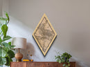 Tucson Diamond Shaped Travel Poster, Custom Diamond Shaped Wall Art, City Map Canvas