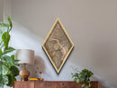 Washington D.C Diamond Shaped Travel Poster, Custom Diamond Shaped Wall Art, City Map Canvas