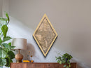 West Valley City Diamond Shaped Travel Poster, Custom Diamond Shaped Wall Art, City Map Canvas