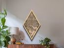 Baltimore Diamond Shaped Travel Poster, Custom Diamond Shaped Wall Art, City Map Canvas