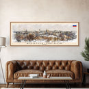 Rostov on Don Russia Panoramic Travel Poster, Framed Canvas Print or Metal Wall Art, Travel Art, Home Decor, Panoramic Painting, Midcentury Art