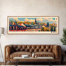 Kielce Poland Wall Art, Panoramic Travel Poster, Panoramic Framed Canvas Print, City Wall Art, Wall Hanging Home Decor, Travel Art