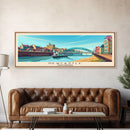 Newcastle United Kingdom Wall Art, Panoramic Travel Poster, Panoramic Framed Canvas Print, City Wall Art, Wall Hanging Home Decor, Travel Art