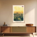 Bradford United Kingdom Travel Poster Framed Canvas Print, Wall Art, Home Decor, Travel Print, Cityscape Art, Abstract Art, Original Art