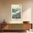 Duisburg, Germany Framed Canvas Print. Ideal Wall Art for Modern Living Room or Bedroom Decor, Stunning Urban Travel Poster.