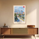 Durres, Albania Coastal Framed Canvas Print. Beautiful Wall Art for Living Room or Bedroom, Charming Travel Poster Art.
