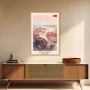 Kaunas Lithuania Scenic View, Framed Canvas Print, Travel Poster, Wall Art, Living Room Decor, Cityscape Art, Modern Home Decoration, Lithuanian City