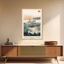 San Cristobal de La Laguna Spain Travel Poster Framed Canvas Print, Watercolor Painting, Scenic Wall Art, Home Decor, Spanish Landscape, Artistic Art