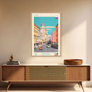 Chita Russia Travel Poster Framed Canvas Print, Midcentury Modern Art, Pop Art Wall Decor, Home Decor, Vacation Gift, Living Room Art