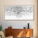 Houston City Map, Texas Map, Map Art, Modern Art, Wall Art, Canvas Art, Western Wall Art, Country Décor, Texas Wall Art, Anniversary Gift