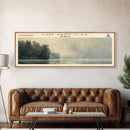 Lake Saint Clair, Boho Art, Travel Poster Art, Wall Art, Home Decor, Nature Scene, Lake Painting, Minimalist Art, Bedroom Decor, Landscape Painting, Travel Print, Framed Canvas Print, Lake House Decor, Panoramic Print