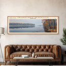 Triadelphia Reservoir Maryland Panoramic Wall Art, Framed Canvas Print, Lake House Decor, Travel Poster, Beautiful Lake Scene, Bedroom Decor