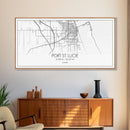 Port St Lucie City Map, Florida Art, Map Print, Minimalist Wall Art, Wall Art, Canvas Art, Rustic Wall Art, Birthday Gift, Dorm Room Décor