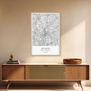 Atlanta Street Map, Georgia Map, City Map Art, Travel Print, Couple Gift, Minimalist Art Print, Wall Art, Canvas Print, Canvas Wall Art