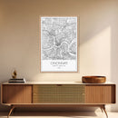 Cincinnati Street Map, Ohio Map, City Map Art, Minimalist Art, Wall Art, Canvas Print, Canvas Wall Art, Travel Wall Art, Birthday Gift