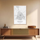 Lexington Street Map, Kentucky Map, City Map Art, Modern Wall Art, Wall Art, Canvas Print, Living Room Art, Travel Print, Pilot Gifts