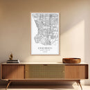 Long Beach Street Map, California Map, City Map Art, Modern Art, Wall Art, Canvas Print, Adventure Wall Art, Home Office Art, Gift For Him