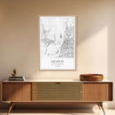 Memphis Street Map, Tennessee Map, City Map Art, Modern Art, Wall Art, Canvas Print, Music Room Décor, Housewarming Gift, Travel Art