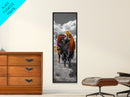 Vibrant Western Bison Framed Canvas Print | Rustic Wildlife Art | Moody Southwest Wall Art | Farmhouse Decor | Nature Art | Gift Idea