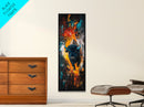 Abstract Bison Canvas Print Southwest Wall Art Rustic Decor Tall Narrow Art Living Room Art Vertical Wall Art Gift Idea Him