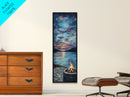 Cozy Campfire Lake View Canvas Print Rustic Wall Art Southwest Art Smoky Mountain Art Nautical Decor Above Couch Wall Art