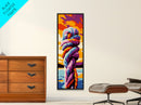 Nautical Knot at Sunset Framed Canvas Print coastal decor nautical painting ocean art coastal cowgirl wall art gift idea for her