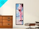 Pink Cowgirl Boot Canvas Print, Black Cowgirl Painting, Coastal Cowgirl Wall Art, Western Decor, Light Pink Wall Art, Farmhouse Art