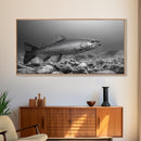 Trout, Fly Fishing Art, Rustic Decor, Coastal Wall Art, Lake Tahoe Art, Fishing Art, Nautical Painting, Framed Canvas Print