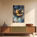 Western Hat, Rustic Wall Art, Farmhouse Art, Cowboy Decor, Canvas Print, Above Sofa Art, Bedroom Art, Gift Idea For Him
