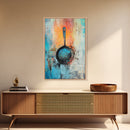 Abstract Frying Pan, kitchen art, food review kitchen art, rustic decor, geometric wall art, coffee wall art, Canvas Print