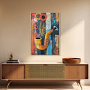 Abstract Pipe Art, graffiti wall art, Moroccan wall art, bold color print, geometric wall art, framed canvas print, modern decor, contemporary art