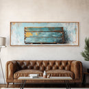 Coastal Fence Art, Framed Canvas Print, Moody Art, Wabi Sabi Art, Black and White Art, Rustic Decor, Extra Wide Art, Farmhouse Art, Nautical Wall Art