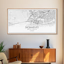 Sacramento City Map, California Art, Map Print, Minimalist Wall Art, Wall Art, Canvas Art, Large Wall Art, Room Décor, Office Prints