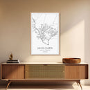 Santa Clarita Street Map, California Map, City Map Print, Minimalist Art, Wall Art, Canvas Print, Bedroom Wall Décor, Unique Travel Gifts