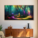 Fantasy wall art, canvas print, magical forest, fantasy landscape art, ready to hang wall art